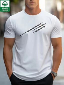 Men's Summer 100 Cotton Fashionable Casual Sports Loose Plus Size Mountain Pattern Printed Round Neck Short Sleeved T-Shirt
