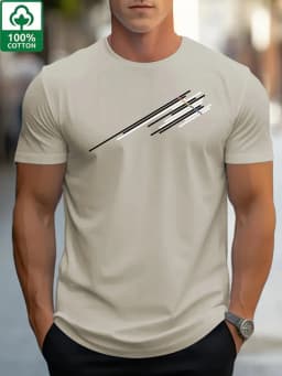 Men's Summer 100 Cotton Fashionable Casual Sports Loose Plus Size Mountain Pattern Printed Round Neck Short Sleeved T-Shirt