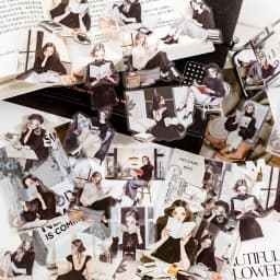 30pcs/pack artistic girl creative character PET sticker bag Collage Junk Journal DIY scrapbook aesthetic stationery supplies