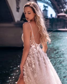 Msikoods Luxury Boho Wedding Dress 2026 Illusion Corset Glitter Bride Gown Lace Appliques High Slit Sexy Bridal Dress Customized