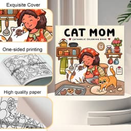 Coloring Book for Relaxation: 24-Page Picture Book of Adorable Cats and Heartwarming Family Life - Perfect Easter