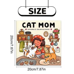 Coloring Book for Relaxation: 24-Page Picture Book of Adorable Cats and Heartwarming Family Life - Perfect Easter