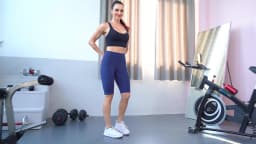 Solid Color Women Shorts with 3 Pockets Butt Lifting Workout Tights Stretch Athletic Five-pointed Pants Outdoor Fitness Shorts