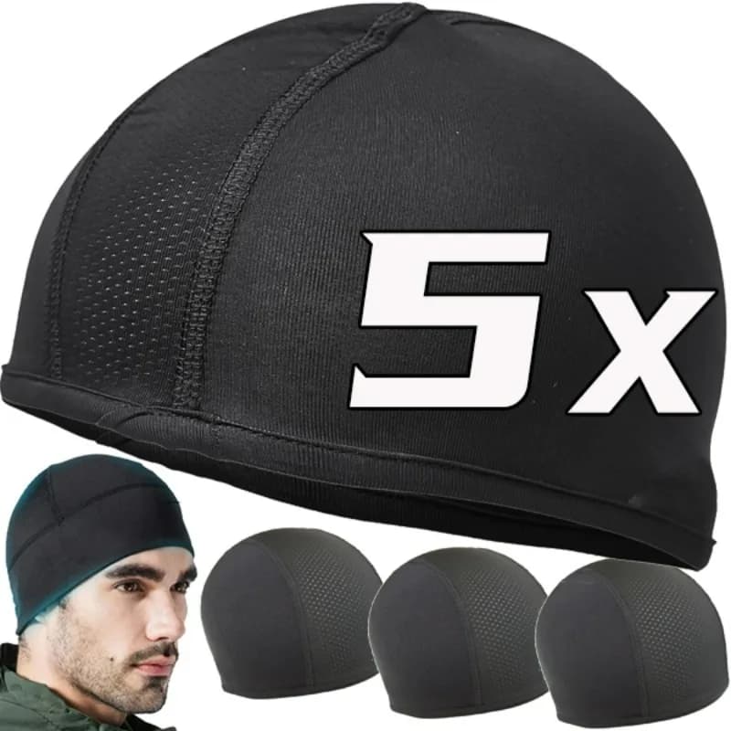Motorcycle Helmet Inner Cap Hat Quick Dry Breathable Hat Racing Cap Under Helmet Beanie Cap Motocross Motor Helmet Hat 5/1pcs