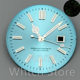 NH05 24.5mm Women Watch Dial Hand Set White Green Red Sky Biue Pink Gold Rose Gold Dial Fit NH05 Movement For Lady Watch