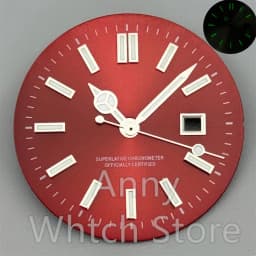 NH05 24.5mm Women Watch Dial Hand Set White Green Red Sky Biue Pink Gold Rose Gold Dial Fit NH05 Movement For Lady Watch