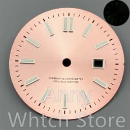 NH05 24.5mm Women Watch Dial Hand Set White Green Red Sky Biue Pink Gold Rose Gold Dial Fit NH05 Movement For Lady Watch