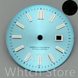 NH05 24.5mm Women Watch Dial Hand Set White Green Red Sky Biue Pink Gold Rose Gold Dial Fit NH05 Movement For Lady Watch
