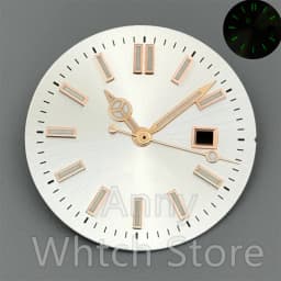 NH05 24.5mm Women Watch Dial Hand Set White Green Red Sky Biue Pink Gold Rose Gold Dial Fit NH05 Movement For Lady Watch