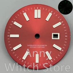 NH05 24.5mm Women Watch Dial Hand Set White Green Red Sky Biue Pink Gold Rose Gold Dial Fit NH05 Movement For Lady Watch