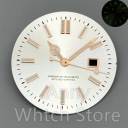 NH05 24.5mm Women Watch Dial Hand Set White Green Red Sky Biue Pink Gold Rose Gold Dial Fit NH05 Movement For Lady Watch