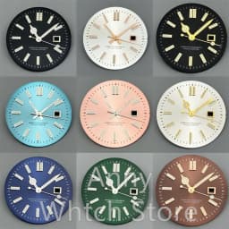 NH05 24.5mm Women Watch Dial Hand Set White Green Red Sky Biue Pink Gold Rose Gold Dial Fit NH05 Movement For Lady Watch