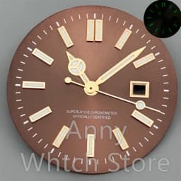 NH05 24.5mm Women Watch Dial Hand Set White Green Red Sky Biue Pink Gold Rose Gold Dial Fit NH05 Movement For Lady Watch
