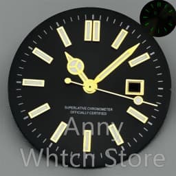 NH05 24.5mm Women Watch Dial Hand Set White Green Red Sky Biue Pink Gold Rose Gold Dial Fit NH05 Movement For Lady Watch