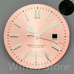 NH05 24.5mm Women Watch Dial Hand Set White Green Red Sky Biue Pink Gold Rose Gold Dial Fit NH05 Movement For Lady Watch