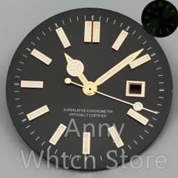 NH05 24.5mm Women Watch Dial Hand Set White Green Red Sky Biue Pink Gold Rose Gold Dial Fit NH05 Movement For Lady Watch