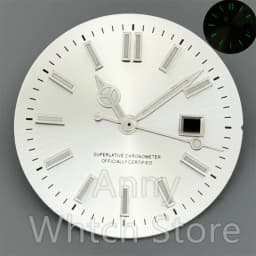 NH05 24.5mm Women Watch Dial Hand Set White Green Red Sky Biue Pink Gold Rose Gold Dial Fit NH05 Movement For Lady Watch