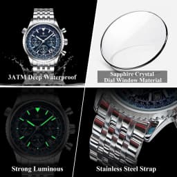 POEDAGAR Fashion Military Men's Watches Waterproof Luminous Date Chronograph Man Watch Stainless Steel Luxury Quartz Male Clock