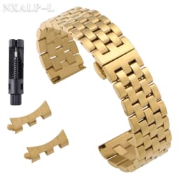 Solid Stainless Steel Strap 18mm 20mm 22mm Watch Band Curved/Flat End Wristband for Tissot for Longines for Seiko for Citizen