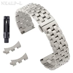 Solid Stainless Steel Strap 18mm 20mm 22mm Watch Band Curved/Flat End Wristband for Tissot for Longines for Seiko for Citizen