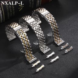 Solid Stainless Steel Strap 18mm 20mm 22mm Watch Band Curved/Flat End Wristband for Tissot for Longines for Seiko for Citizen