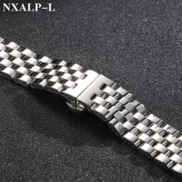 Solid Stainless Steel Strap 18mm 20mm 22mm Watch Band Curved/Flat End Wristband for Tissot for Longines for Seiko for Citizen