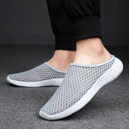 Summer Women's Shoes Half Slippers Slides Mesh Shoes Unisex Women Indoor Outdoor Fashion Lightweight Breathable Tennis