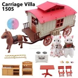 1:12 Micro Deluxe Villas Dollhouse Castle Treehouse Auditorium Play House Miniature Furniture Model Kitchen Toy Girls Gift