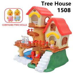 1:12 Micro Deluxe Villas Dollhouse Castle Treehouse Auditorium Play House Miniature Furniture Model Kitchen Toy Girls Gift