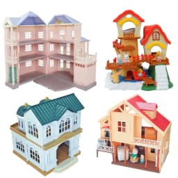 1:12 Micro Deluxe Villas Dollhouse Castle Treehouse Auditorium Play House Miniature Furniture Model Kitchen Toy Girls Gift