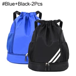 Sports Drawstring Backpack-String Swim Gym Bag with Shoes Compartment and Wet Proof Pocket for Women&Men for Soccer Basketball