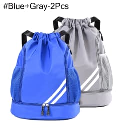 Sports Drawstring Backpack-String Swim Gym Bag with Shoes Compartment and Wet Proof Pocket for Women&Men for Soccer Basketball