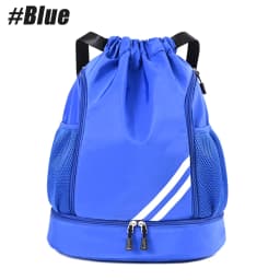 Sports Drawstring Backpack-String Swim Gym Bag with Shoes Compartment and Wet Proof Pocket for Women&Men for Soccer Basketball