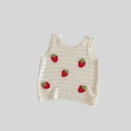 MILANCEl 2025 Summer Kids Clothing Set Strawberry Vest And Wide Leg Pants 2 Pcs Girls Suit Girls Clothes Suit