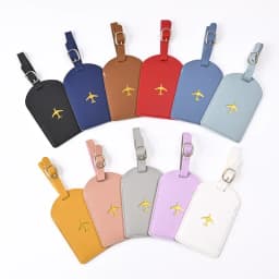 1pc Thicken PU Hot Stamping Aircraft Boarding Pass Luggage Tag Suitcase Name Label Travel Tags Luggage Tags Travel Accessories