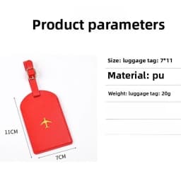 1pc Thicken PU Hot Stamping Aircraft Boarding Pass Luggage Tag Suitcase Name Label Travel Tags Luggage Tags Travel Accessories