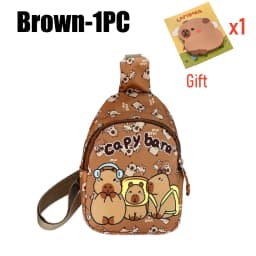 Cute Capybara Shoulder Bag Mini Storage Bag Cartoon Chest Bag Home Decoration Messenger Bag Coin Purse for Kids