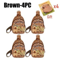 Cute Capybara Shoulder Bag Mini Storage Bag Cartoon Chest Bag Home Decoration Messenger Bag Coin Purse for Kids