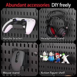 Multifunctional Desktop Standing Pegboard for Home/Office Storage. Freely Combinable Partition Shelf Set.