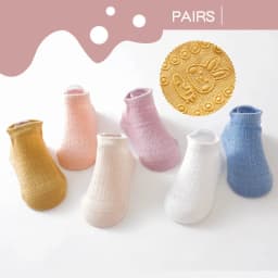 6Pairs/Lot Toddler Kid Girls Sock Korean Rabbit Print Babys Girls Anti-slipping Socks Soft Breathable Indor Non-slip Floor Socks