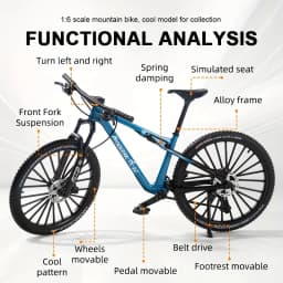 Vintage Metal Mountain Bike Model Desktop Mini Alloy Classic Bicycle Toy Die-Cast Finger Model Home Decoration
