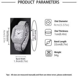 Classic Luxury Business Men's Steel Strap Square Roman Scale Rhinestone Quartz Watch Lesiure Male Wristwatch Relogio Masculino