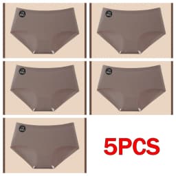 5PCS Seamless Mulberry Silk Panties Women's Soft Lingerie Sexy High Elastic Breathable Briefs Invisible WEDDING DRESS Underpants