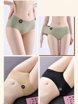 5PCS Seamless Mulberry Silk Panties Women's Soft Lingerie Sexy High Elastic Breathable Briefs Invisible WEDDING DRESS Underpants