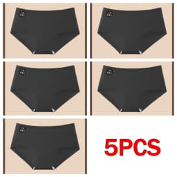 5PCS Seamless Mulberry Silk Panties Women's Soft Lingerie Sexy High Elastic Breathable Briefs Invisible WEDDING DRESS Underpants