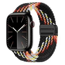 Nylon Braided Band Strap Compatible For Apple Watch S10 46mm 44mm 40mm 45mm 49mm 41mm 38mm iWatch series se 10 7 3 5 6 8 9 Ultra