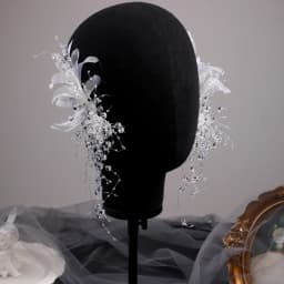 2Pcs Fashion  Handmade Veil Beads Hairgrips For Women Bride Wedding Clips Hair Accessories Jewelry Party Gift