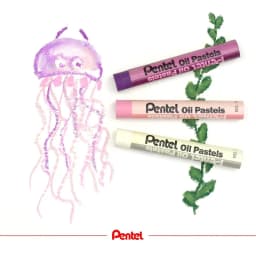 Pentel Arts Oil Pastel Set 6/12/25/50 Assorted Colors Brilliant Pastels Apply Smoothly and Blend Easily for Subtle Shades PHN