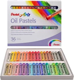 Pentel Arts Oil Pastel Set 6/12/25/50 Assorted Colors Brilliant Pastels Apply Smoothly and Blend Easily for Subtle Shades PHN