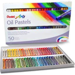 Pentel Arts Oil Pastel Set 6/12/25/50 Assorted Colors Brilliant Pastels Apply Smoothly and Blend Easily for Subtle Shades PHN
